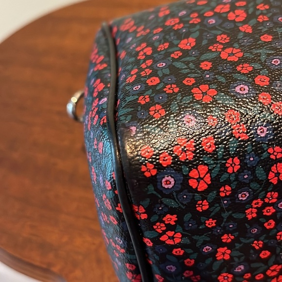 Coach   Mini Bennett Satchel  Small floral design/black leather F59445 Crossbody - Picture 14 of 17